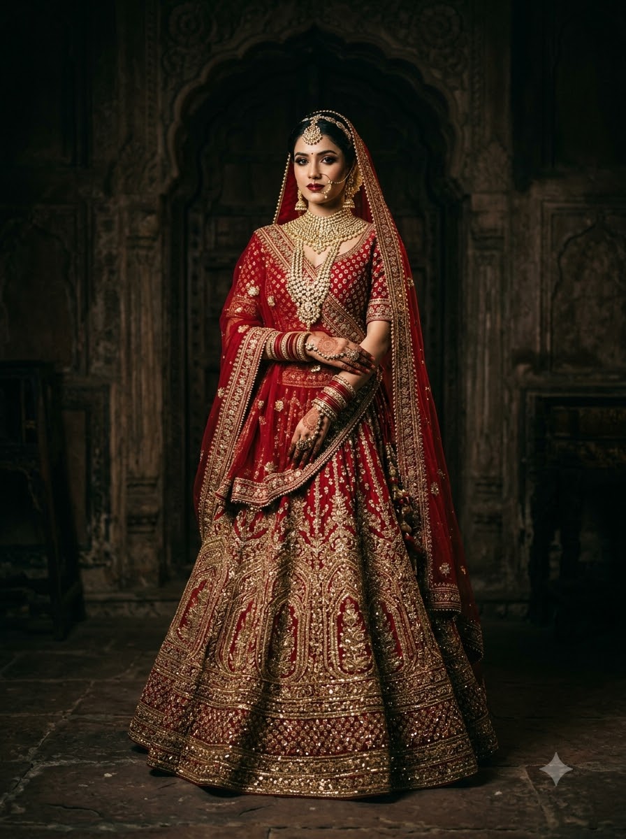 Crimson Bridal Lehenga