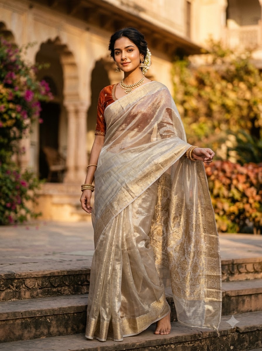 Gold Tissue Saree