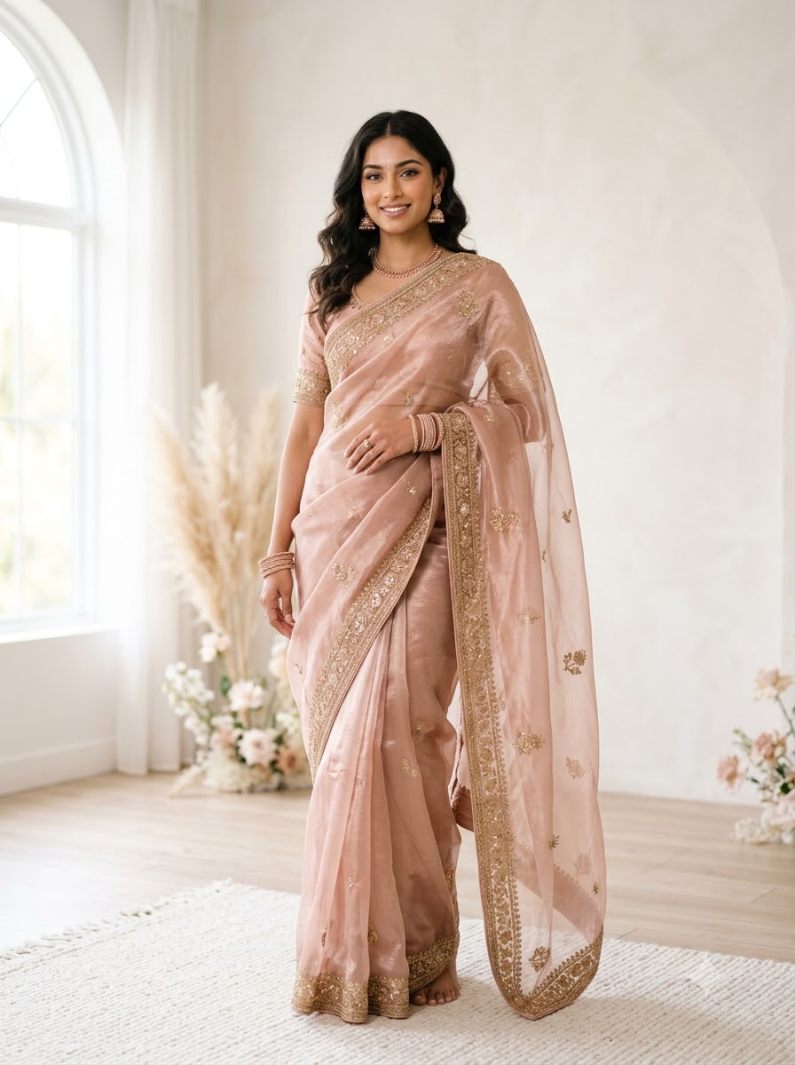 Rose Gold Organza